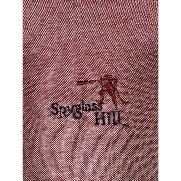 Spyglass Hill Golf Course Polo Shirt Mens Size 2XL Red Knit Trim Made In USA - Picture 5 of 9